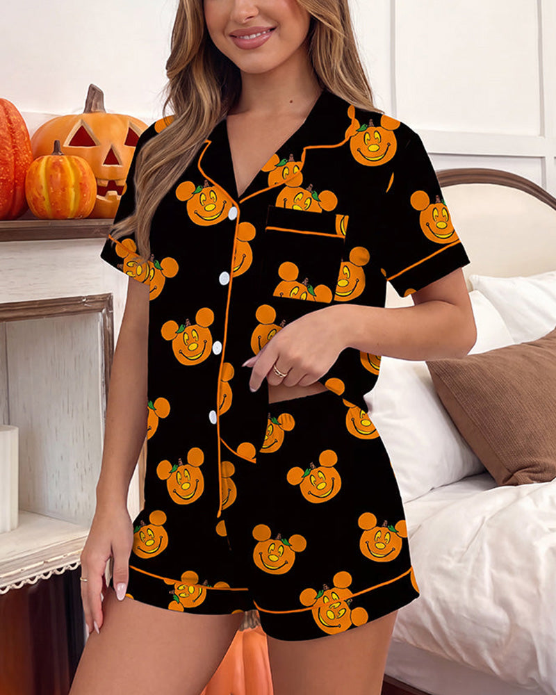 Curvvvy™ Nachtwäsche-Set aus Top und Shorts mit Spitzenbesatz