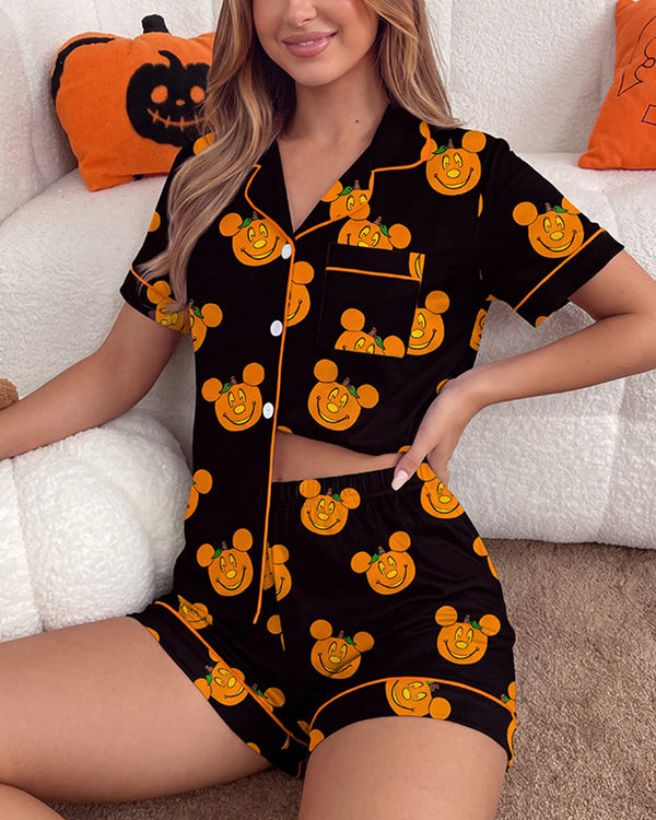 Curvvvy™ Nachtwäsche-Set aus Top und Shorts mit Spitzenbesatz