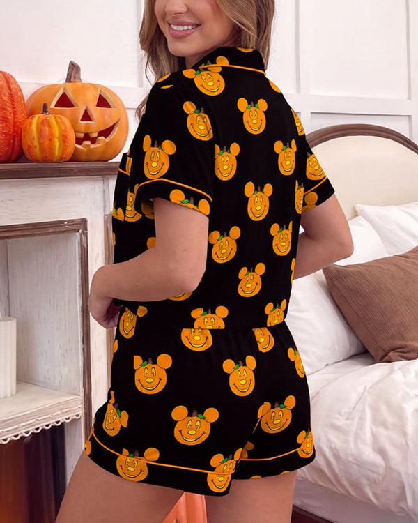 Curvvvy™ Nachtwäsche-Set aus Top und Shorts mit Spitzenbesatz
