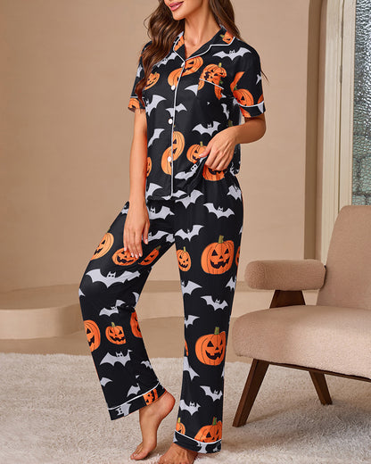 Curvvvy™ Nachtmodeset met Kanten Bies: Top en Short