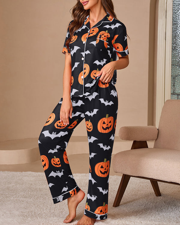 Curvvvy™ Nachtmodeset met Kanten Bies: Top en Short