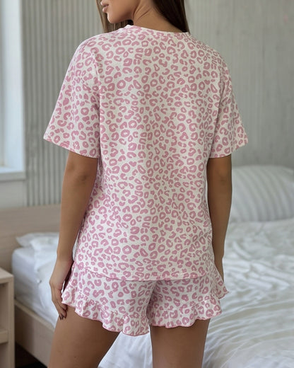 Curvvvy™ Nachtwäsche-Set aus Top und Shorts mit Spitzenbesatz