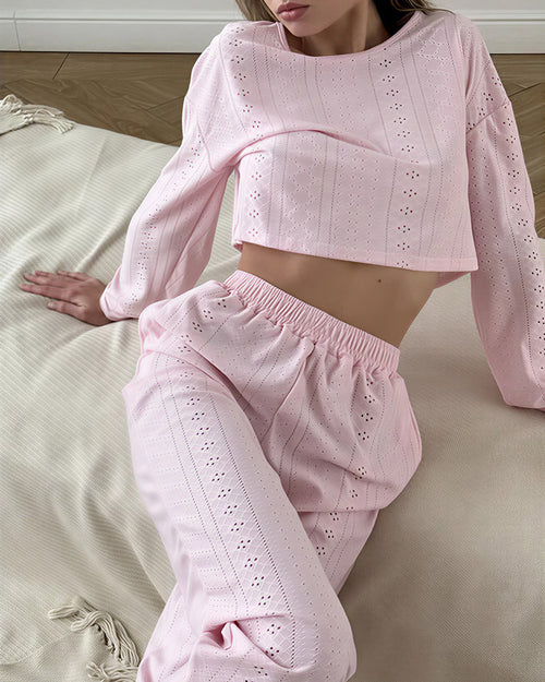 Curvvvy™ Nachtwäsche-Set aus Top und Shorts mit Spitzenbesatz