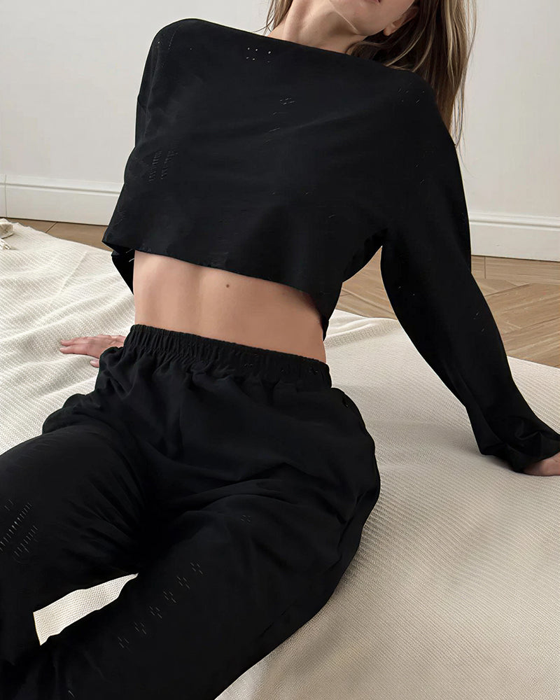 Curvvvy™ Nachtwäsche-Set aus Top und Shorts mit Spitzenbesatz