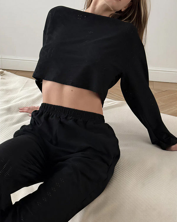 Curvvvy™ Nachtwäsche-Set aus Top und Shorts mit Spitzenbesatz