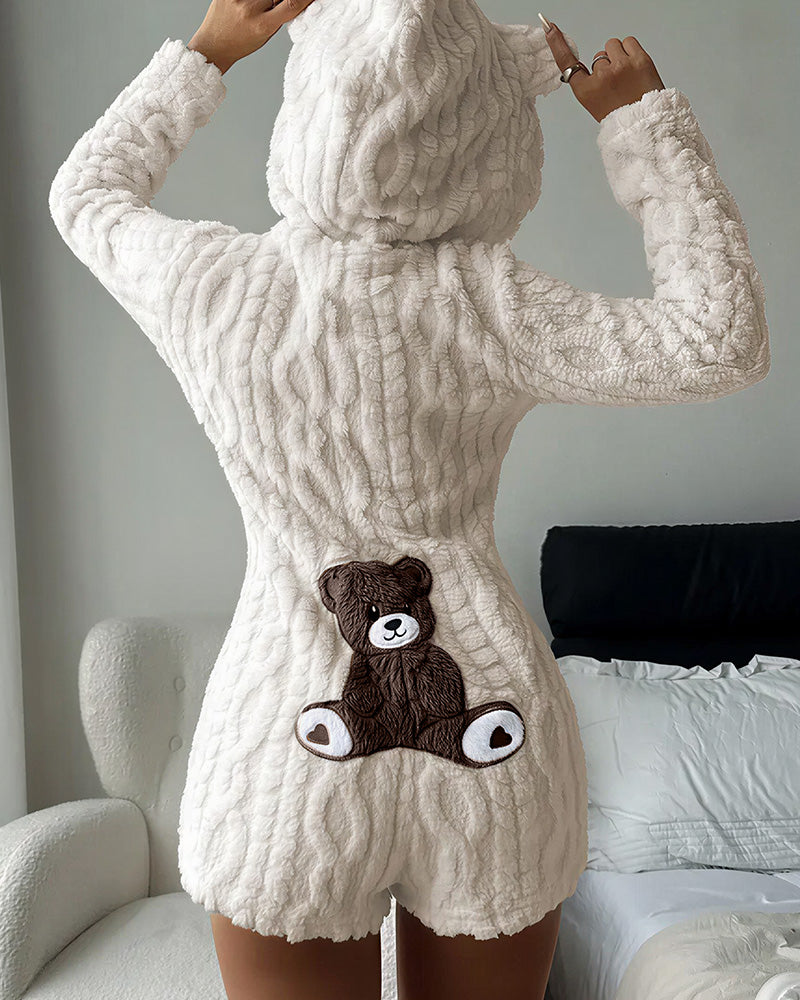 Curvvvy™ Conjunto de Dormir de Top y Short con Ribete de Encaje