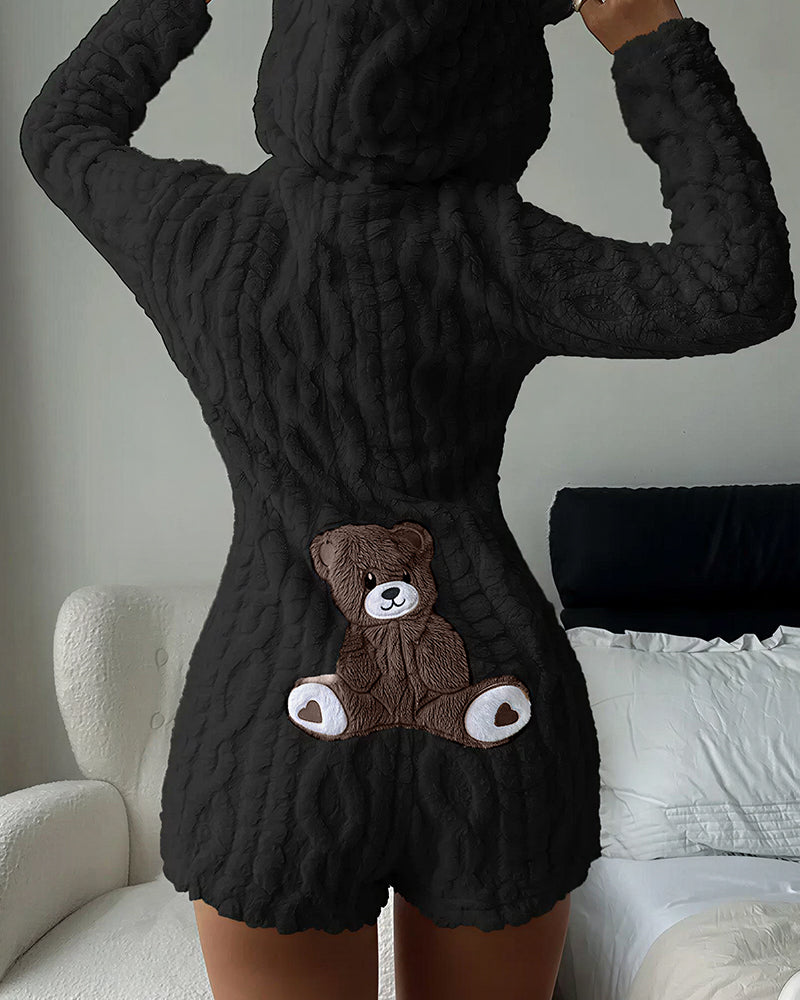 Curvvvy™ Conjunto de Dormir de Top y Short con Ribete de Encaje