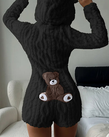 Curvvvy™ Conjunto de Dormir de Top y Short con Ribete de Encaje