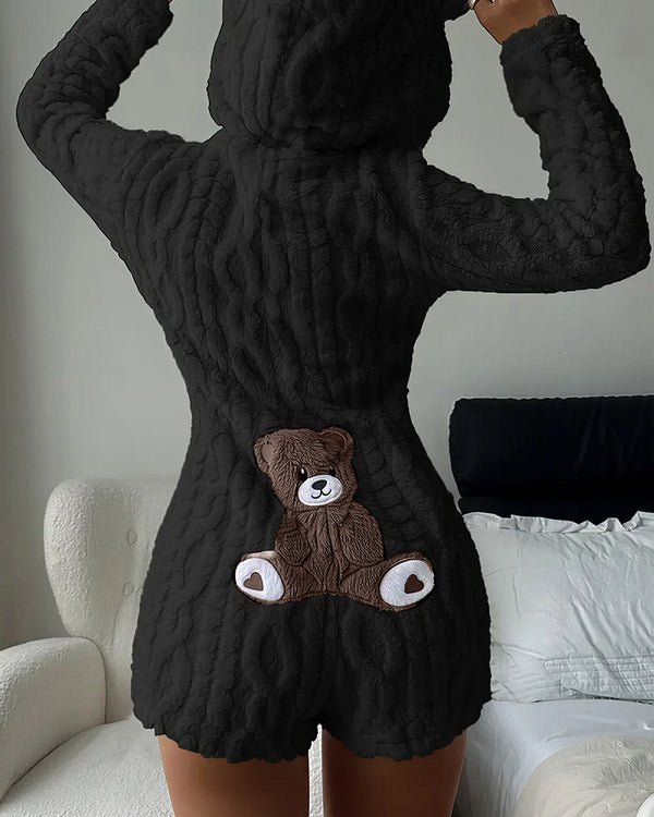 Curvvvy™ Conjunto de Dormir de Top y Short con Ribete de Encaje
