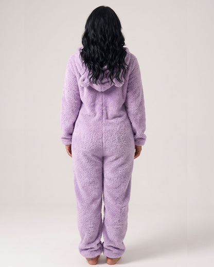 Curvvvy™ Cozy Cloud Fluffy Hooded Onesie Jumpsuit