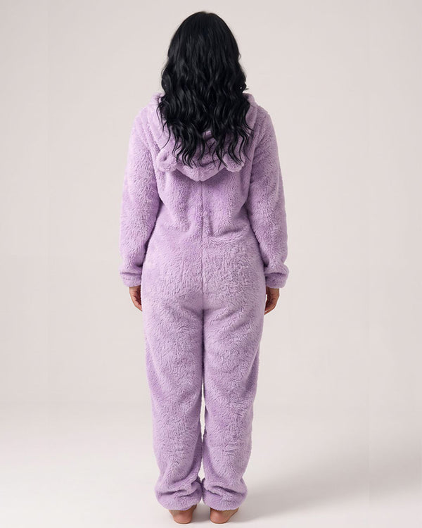 Curvvvy™ Cozy Cloud Fluffy Hooded Onesie Jumpsuit