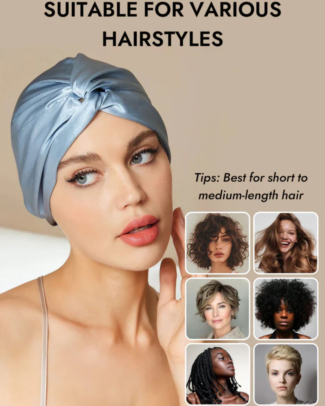 Curvvvy® Ultra Luxe Satin Hair Bonnet