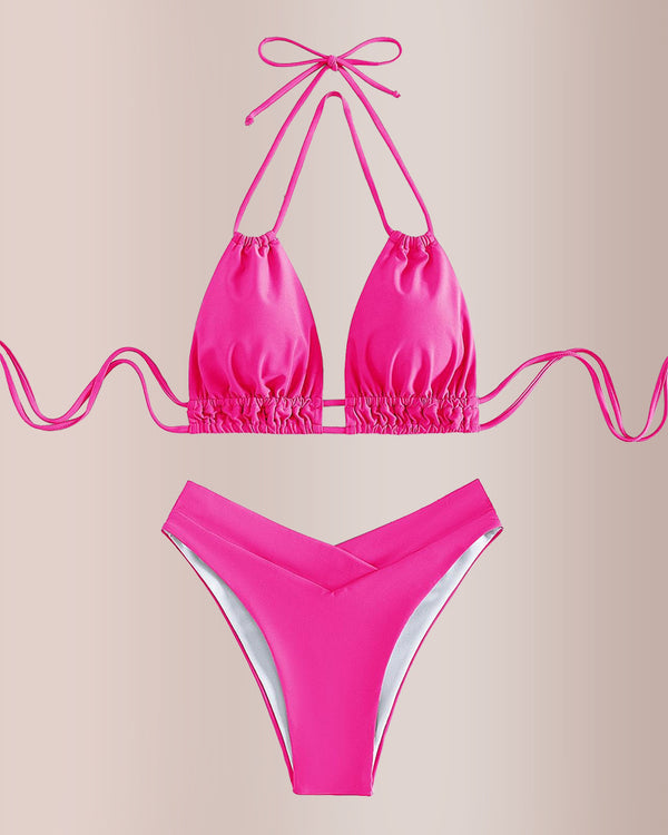 Curvvvy® The Vaca Mode Tie-Back Triangle Swimwear