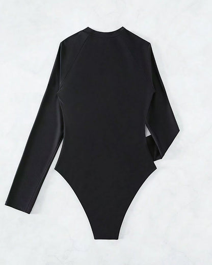 Curvvvy™ Long Sleeve One-Piece Rash Guard Swimsuit