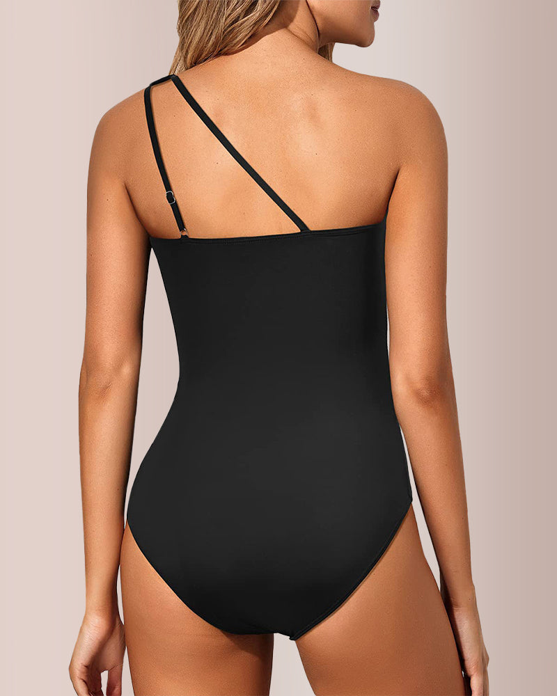 Curvvvy®  The Riviera One-Shoulder Ruched Swimsuit