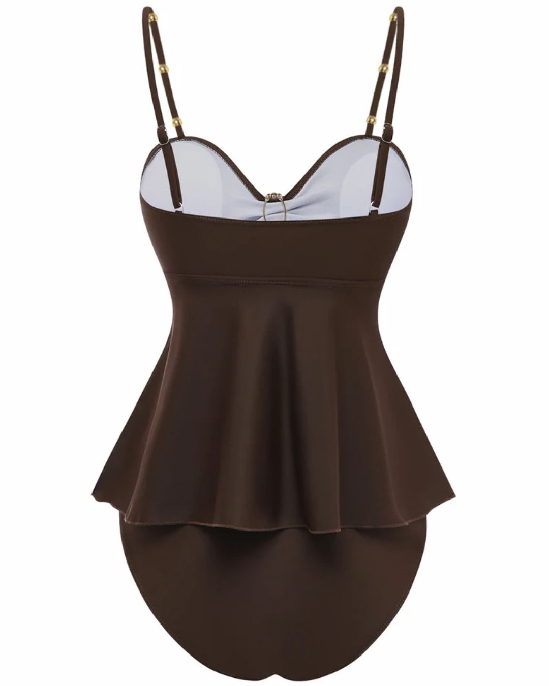 Curvvvy® Tummy Control Two Piece Elegant Backless Ruffle Bikini