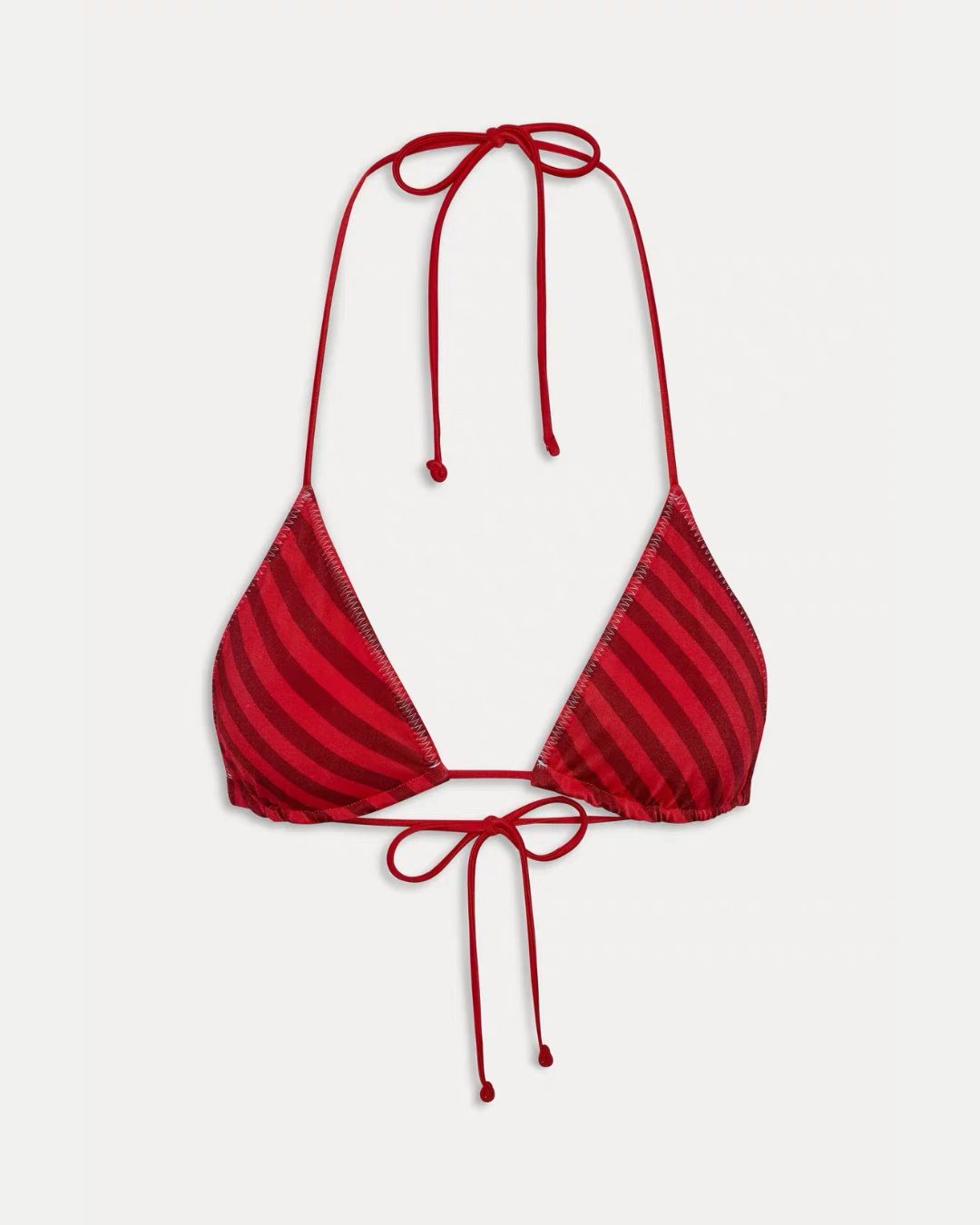 Curvvvy™ Red Contrast Stripe Bikini Set