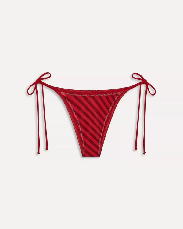 Curvvvy™ Red Contrast Stripe Bikini Set