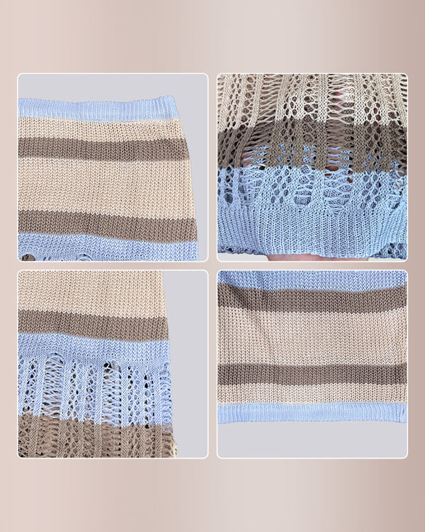 Curvvvy® Boho Cutout Knit Maxi Set