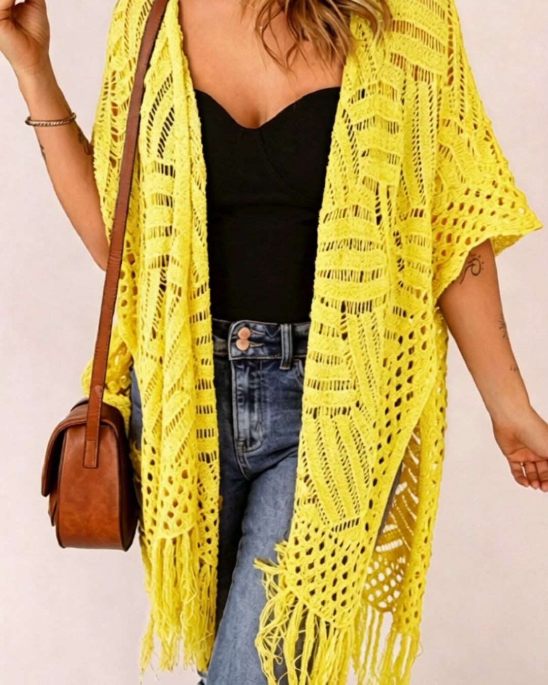 Curvvvy™ Fringe Knit Bikini Cover-Up