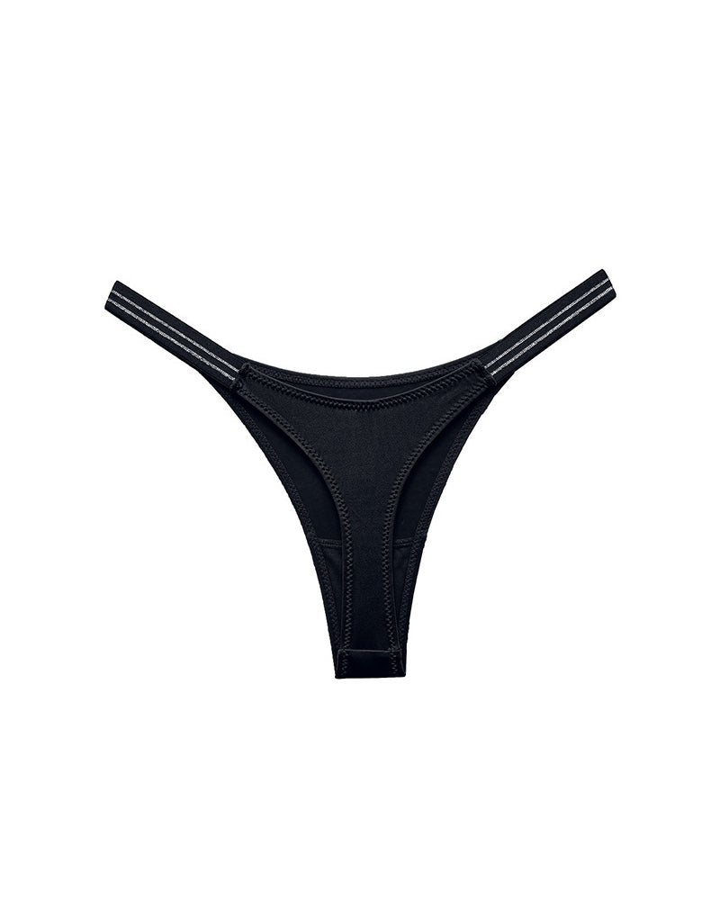 Curvvvy™ SparkleGlam – Tanga bikini sin costuras con estampado de leopardo