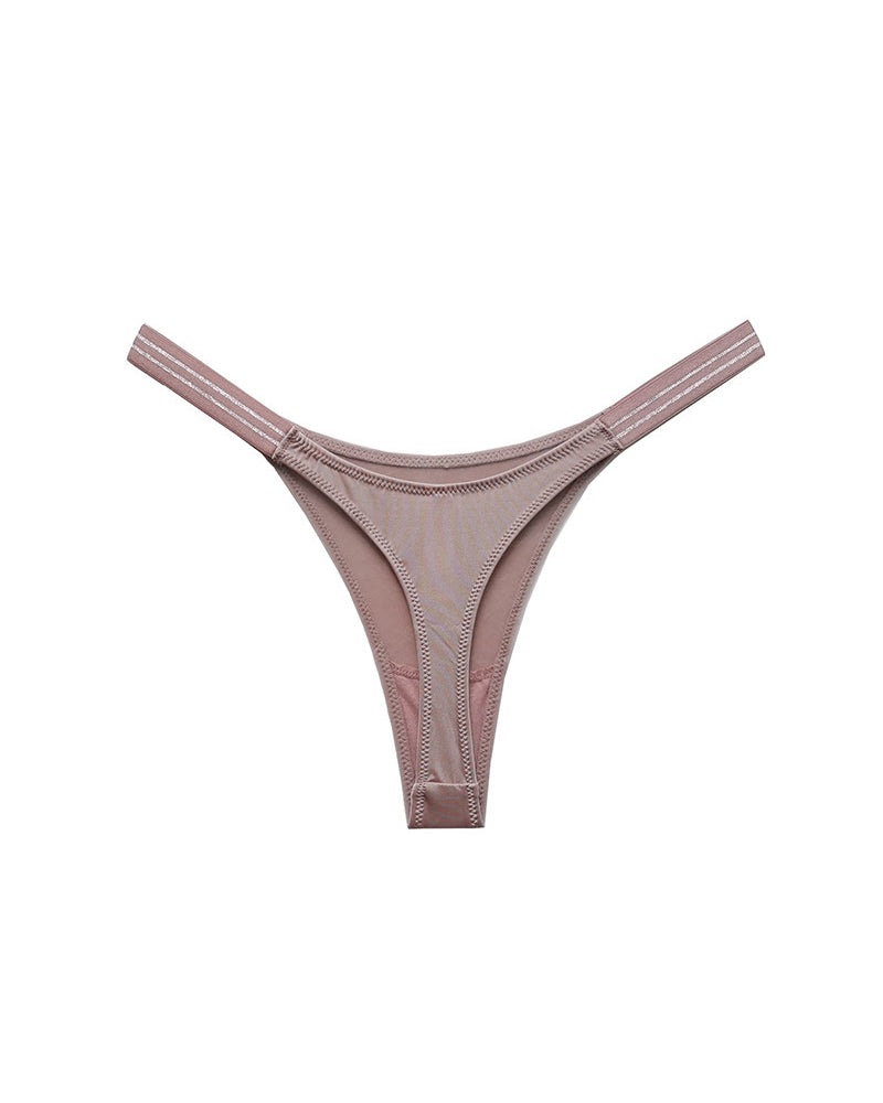 Curvvvy™ SparkleGlam – Tanga bikini sin costuras con estampado de leopardo