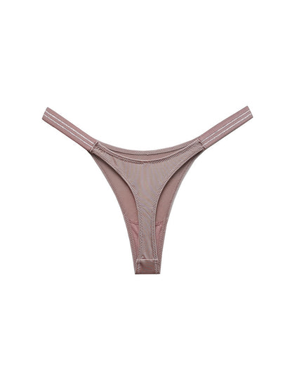 Curvvvy™ SparkleGlam – Tanga bikini sin costuras con estampado de leopardo