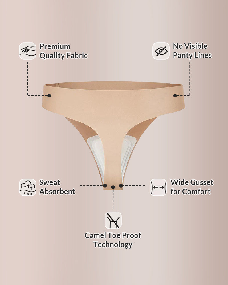 Curvvvy® ForLove – Seamless Invisible Comfort Thongs (5 Pack) curvvvy