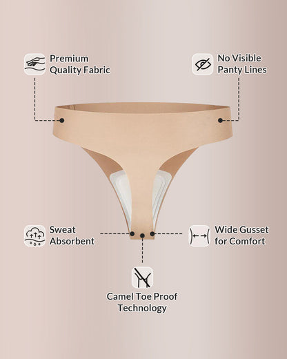 Curvvvy® ForLove – Seamless Invisible Comfort Thongs (5 Pack) curvvvy