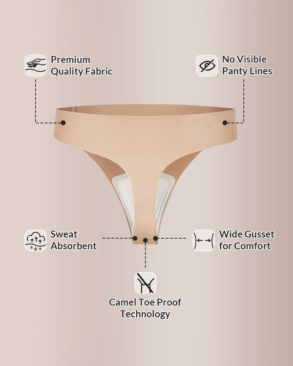 Curvvvy® ForLove – Seamless Invisible Comfort Thongs (5 Pack) curvvvy