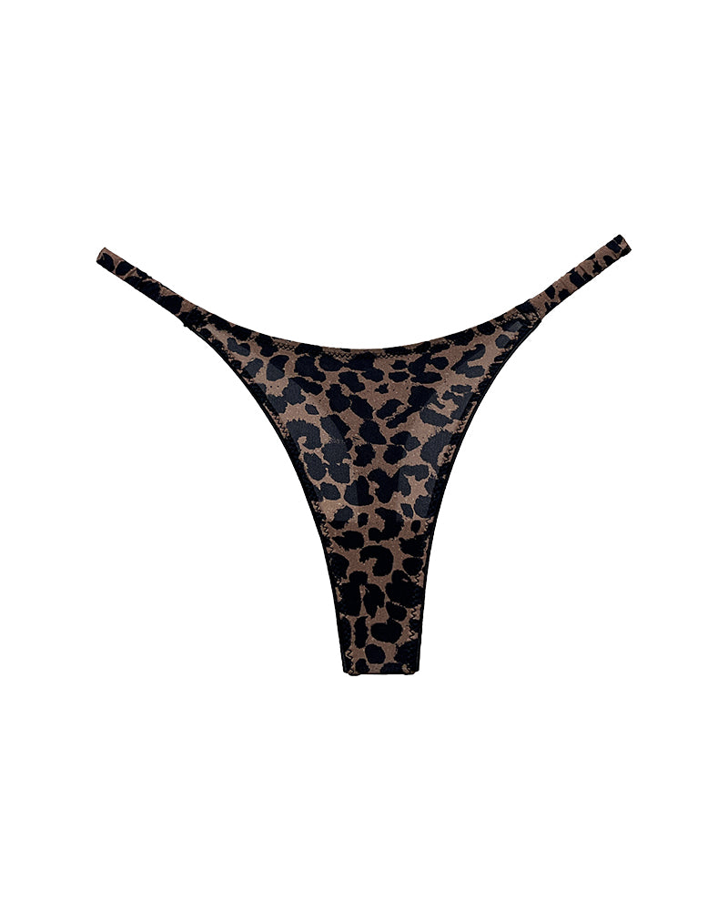 Curvvvy® Plus-Size Ice Silk Thong – Ruched, Single-Strap, High-Cut