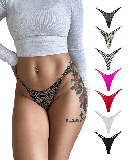 Curvvvy® Adjustable ice silk thong – low-rise, high-cut, seamless