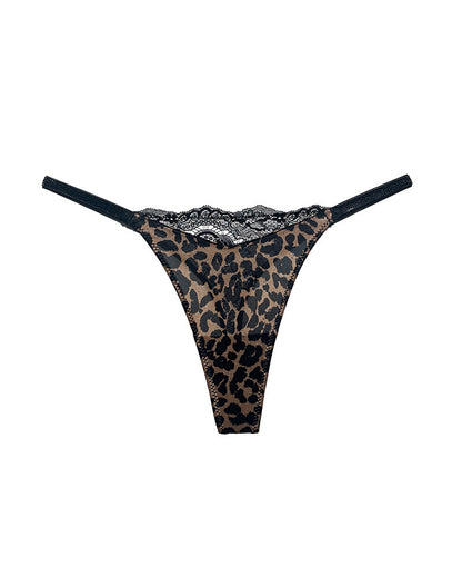 Curvvvy® Plus-size crystal lace thong – high-cut ice silk T-back