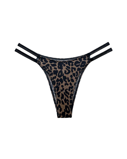 Curvvvy® Plus-Size Rhinestone Double Strap High-Cut Ice Silk Panty