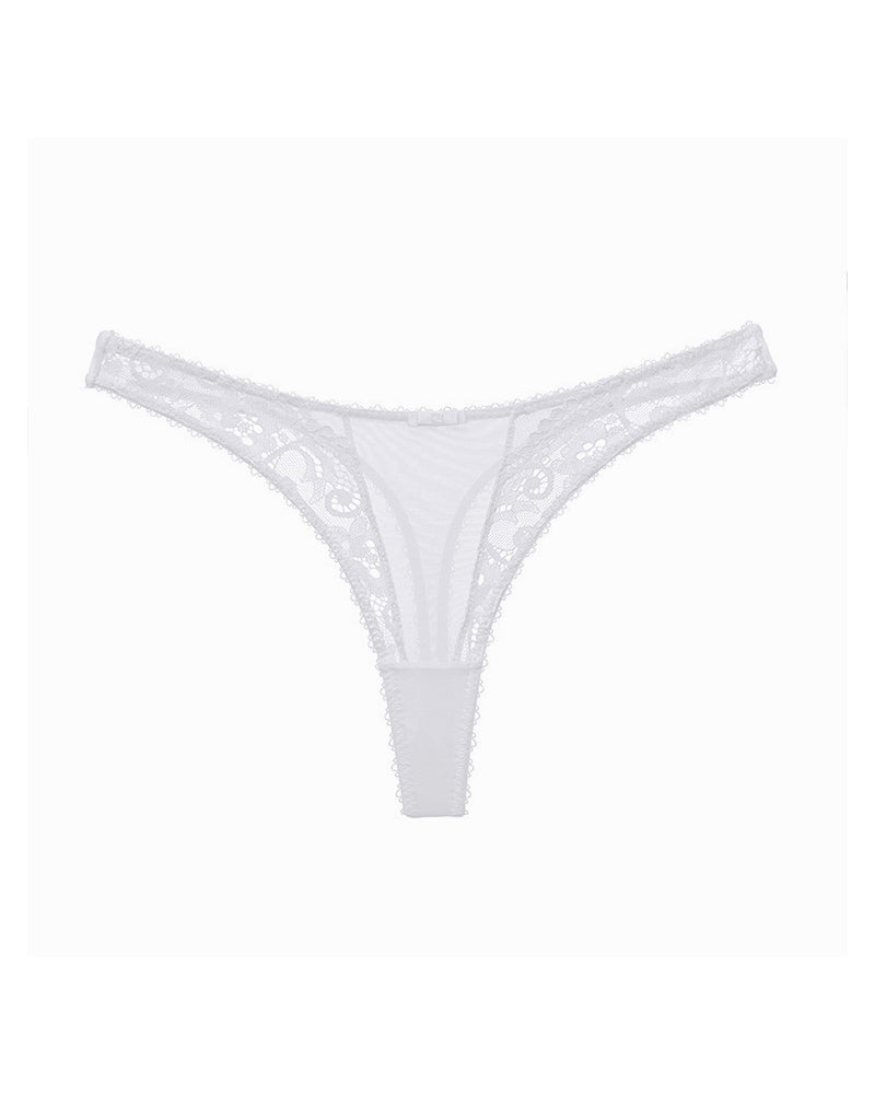 Curvvvy® Seductive Sheer Mesh & Lace Thong Panty
