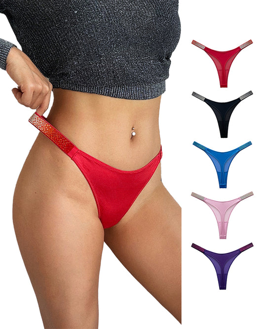 Curvvvy® Gradient Rhinestone Thong