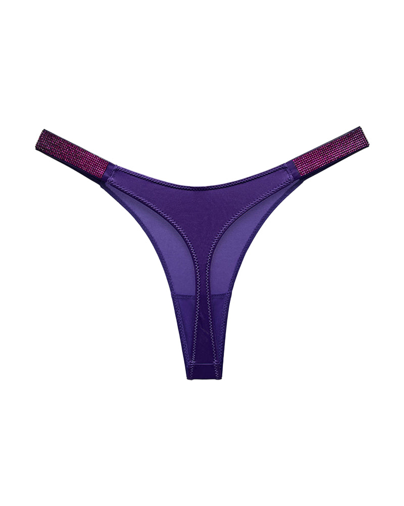 Curvvvy® Gradient Rhinestone Thong