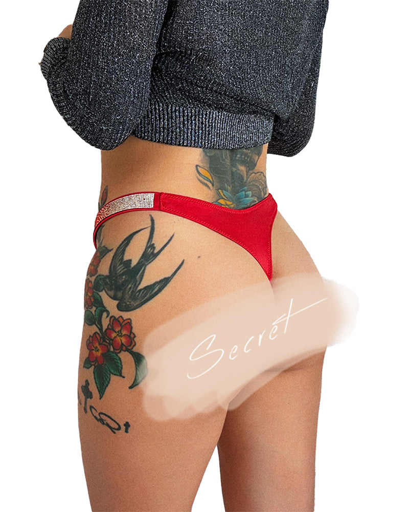Curvvvy® Gradient Rhinestone Thong