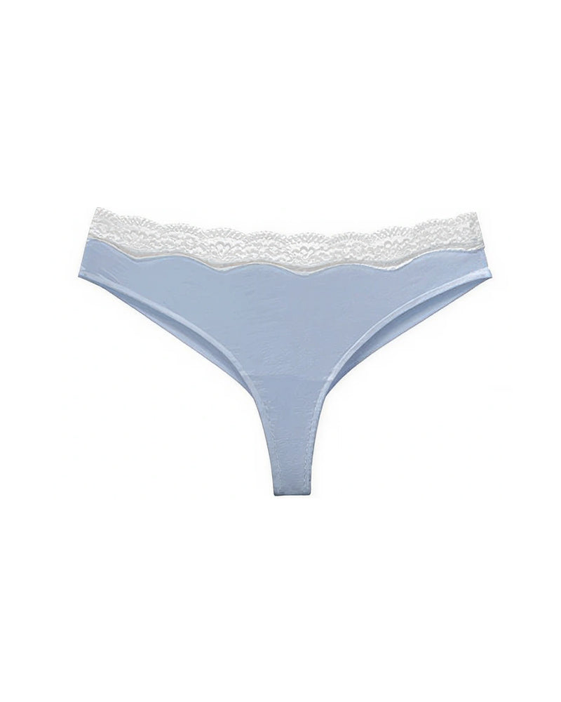 Curvvvy® Lace High Cut Color Block Thong