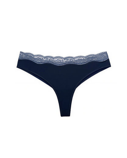 Curvvvy® Lace High Cut Color Block Thong