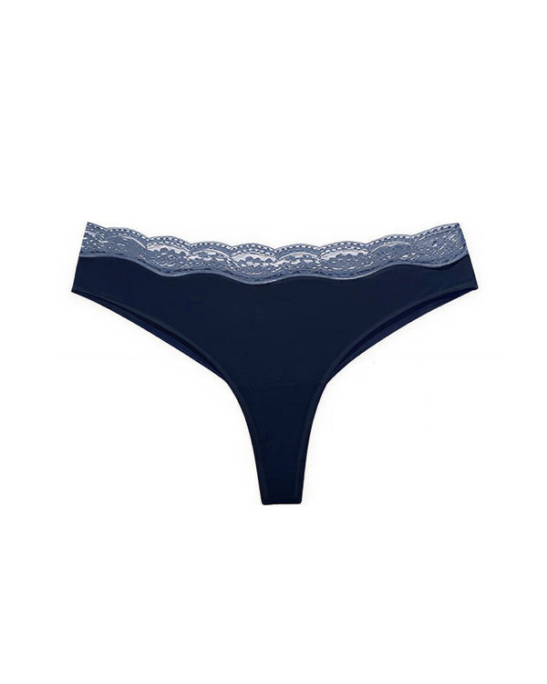 Curvvvy® Lace High Cut Color Block Thong
