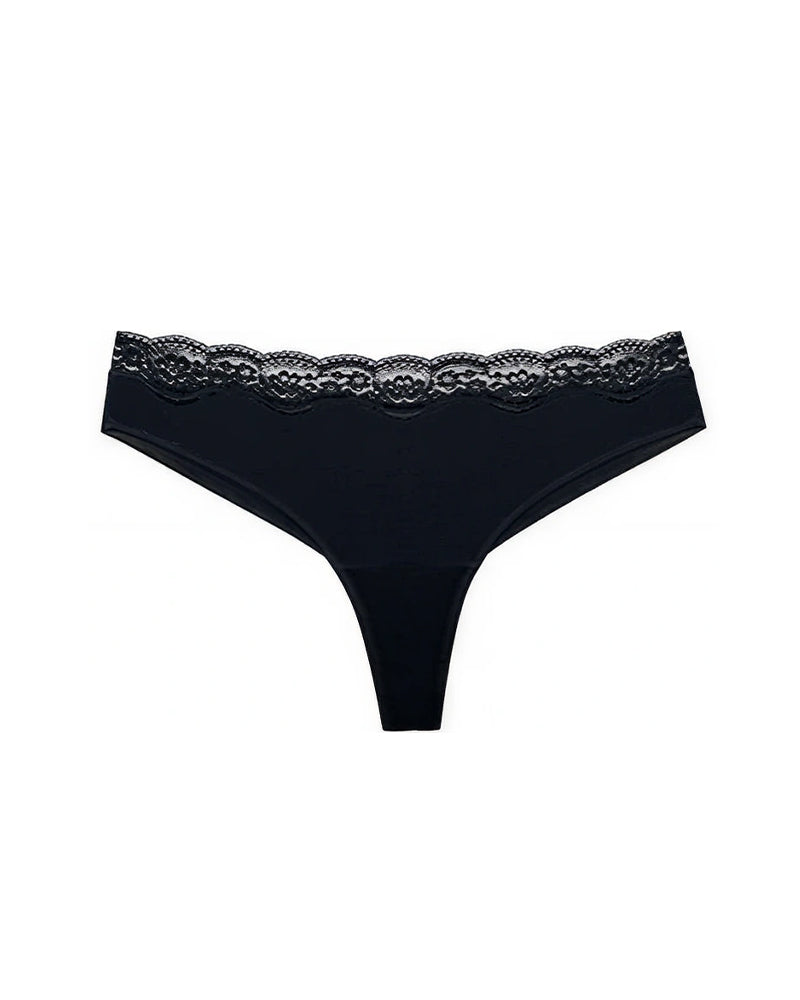 Curvvvy® Lace High Cut Color Block Thong