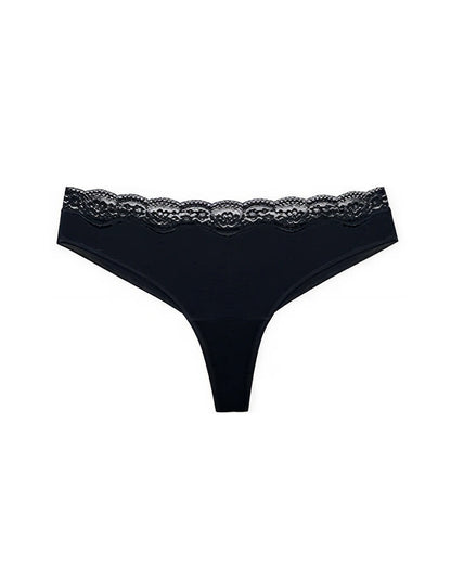 Curvvvy® Lace High Cut Color Block Thong