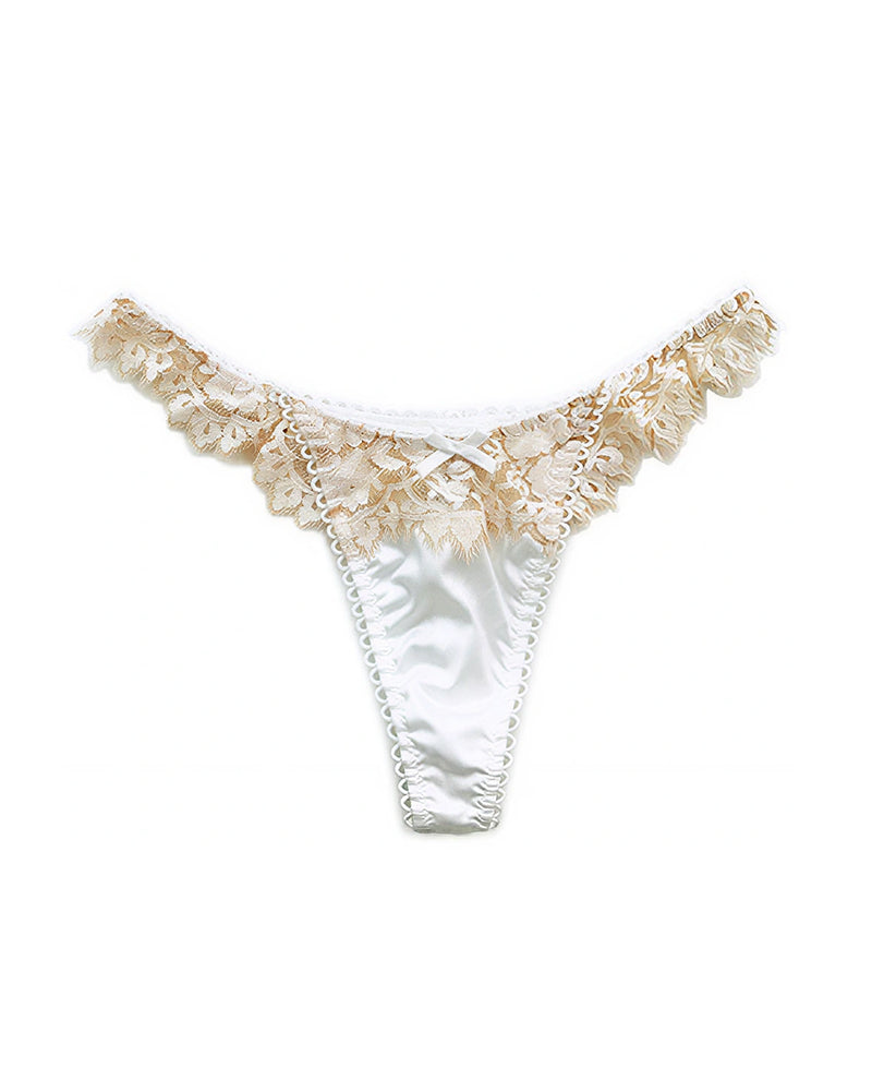 Curvvvy® Eyelash Lace Satin Silky Sensual Panty