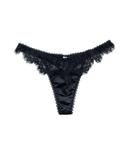 Curvvvy® Eyelash Lace Satin Silky Sensual Panty