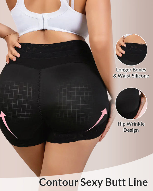 Curvvvy® Mid-Waist Lace Shapewear Shorts