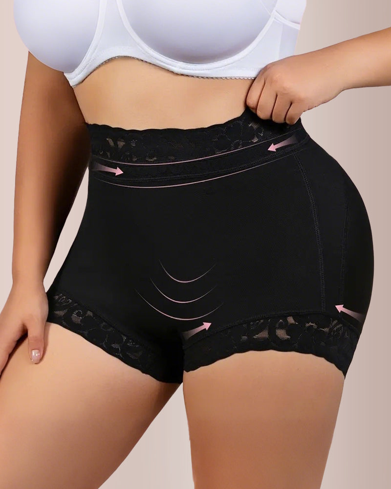 Curvvvy® Mid-Waist Lace Shapewear Shorts