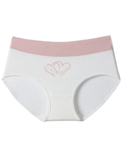 Curvvvy® Cute Love Print Soft Cotton Stretchy Women's Panties (6 Pack)