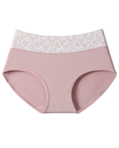 Curvvvy® Cute Love Print Soft Cotton Stretchy Women's Panties (6 Pack)