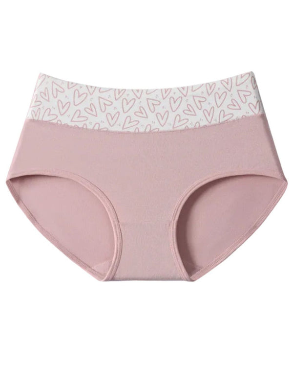 Curvvvy® Cute Love Print Soft Cotton Stretchy Women's Panties (6 Pack)